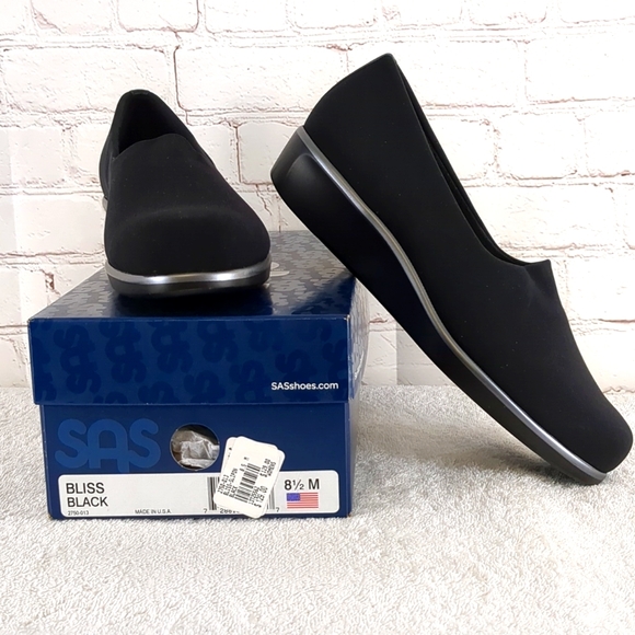 SAS Shoes - SAS Bliss Tripad Comfort Wedge Slipon Black